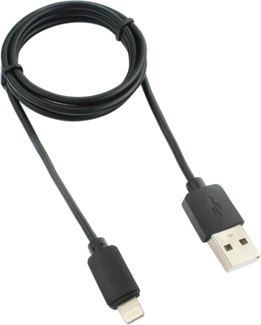 Гарнизон Кабель USB AM/Lightning, для iPhone5/6/7, IPod, IPad, 1м, черный, пакет (GCC-USB2-AP2-1M)