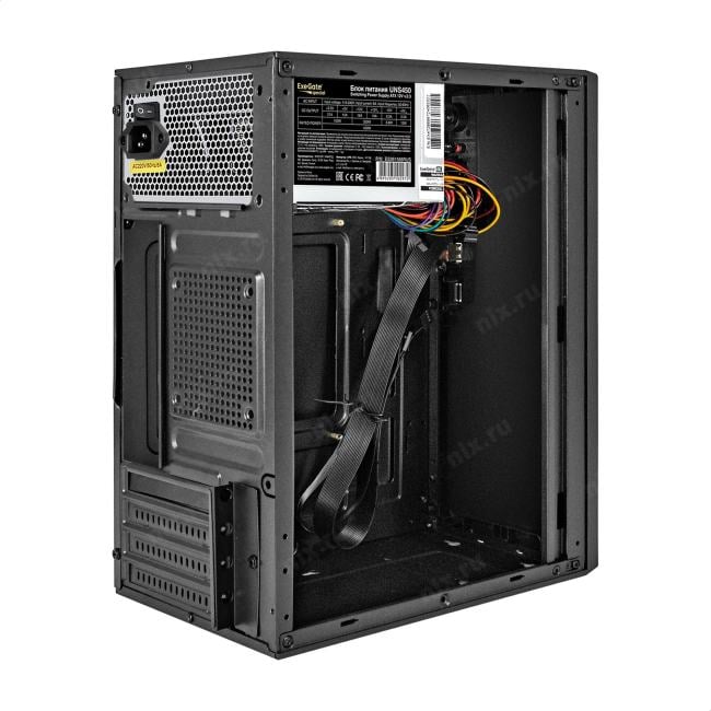 EX299250RUS Minitower ExeGate BAA-308UC-UNS450 (mATX,БП UNS450 с вент. 12см,1*USB+1*USB3.0+1*TypeC,HD Audio,черный)