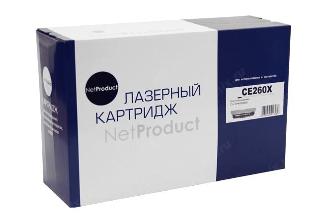 Картридж NetProduct N-CE260X, чёрный, 17000 стр., для HP CP4025/4525