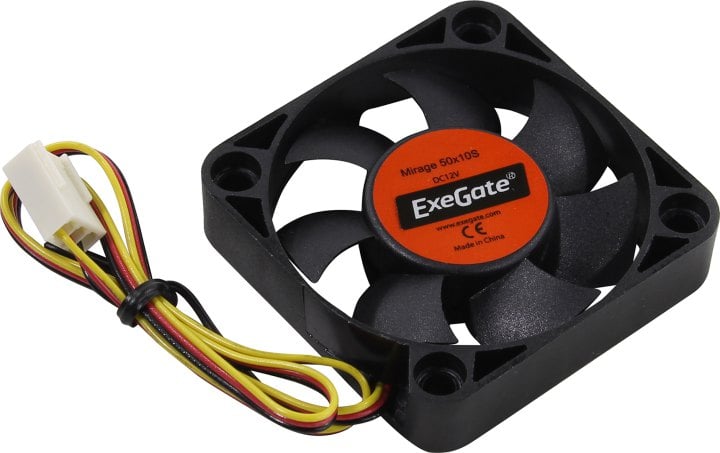 Exegate EX180972RUS Вентилятор ExeGate Mirage-S 50x50x10 подшипник скольжения, 4500 RPM, 24dB, 3pin