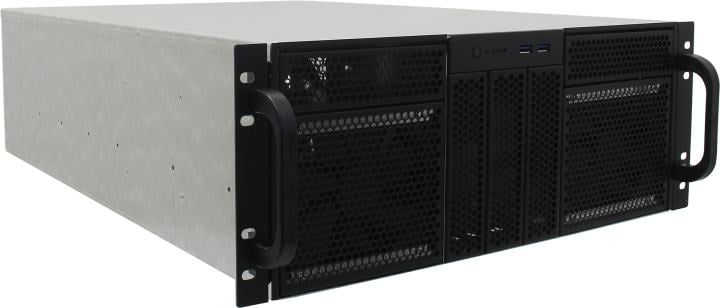 Procase RE411-D5H10-FE-65 Корпус 4U server case,5x5.25+10HDD,черный,без блока питания,глубина 650мм,MB EATX 12"x13",панель вентиляторов 3х120