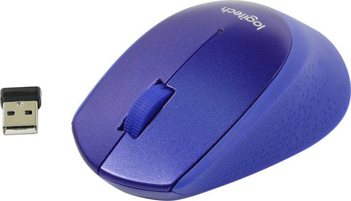 910-004910 - Мышь беспроводная Logitech M330 Silent Plus Blue (синяя, оптическая, 1000dpi, 2.4 GHz/USB-ресивер, бесшумная, под правую руку) (M/N: M-R0051 / C-U0010)