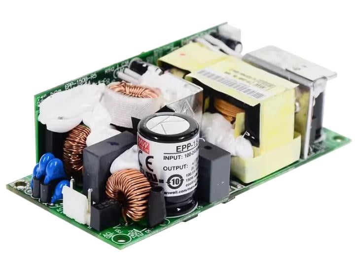 Преобразователь AC-DC сетевой Mean Well EPP-150-24 100Вт (вент. 150Вт), ККМ, вход 90…264V AC, 47…63Гц /127…370В DC, вых
