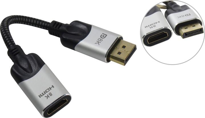 VCOM <CG6218M> Кабель-адаптер  DisplayPort(M)  ->  HDMI 19(F)
