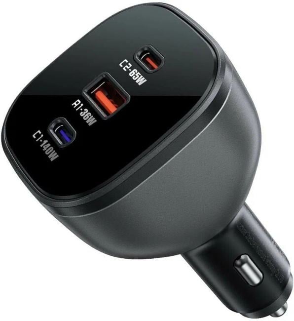 AF-B14-BK ACEFAST B14 165W 2*USB-C+USB-A 3-port car charger. Цвет: черный