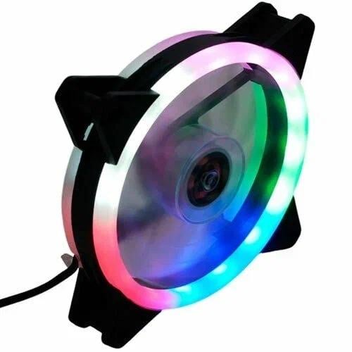 Вентилятор Gembird с подсветкой, 120x120x25, гидродин., 3pin/4pin Molex, провод 35см, цветной (D12025S12L-CF)