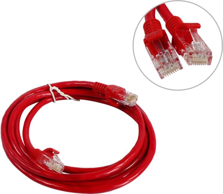 ExeGate <UTP-RJ45-RJ45-C6-2M-RD> Patch Cord UTP  кат.6,  2м,  красный <EX282028RUS>