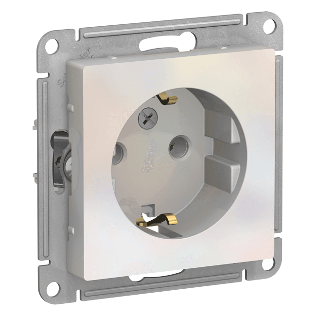 Schneider Electric ATN000443 ATLASDESIGN РОЗЕТКА с заземлением, 16А, механизм, ЖЕМЧУГ