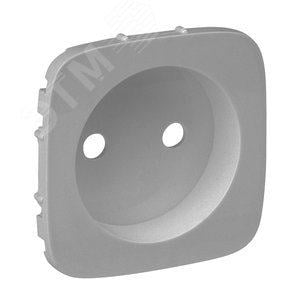 Накладка Legrand 754977 Valena ALLURE, розетки б/з, алюминий