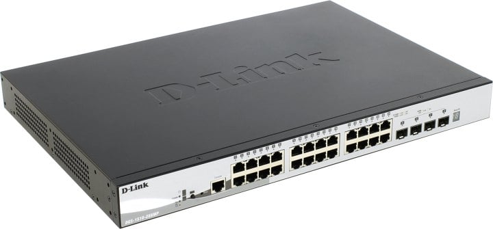 Коммутатор D-Link DGS-1510-28XMP/A1A Управляемый стекируемый коммутатор SmartPro с 24 портами 10/100/1000Base-T с поддержкой РоЕ и 4 портами 10G Base-X SFP+, {3} (413780) (DGS-1510-28XMP/A1A)