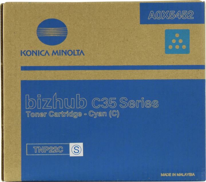 Картридж лазерный Konica Minolta TNP-22C/A0X5452, голубой, 6000 страниц, оригинальный
