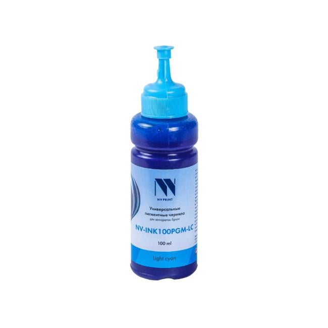 Чернила NVPrint NV-INK100 универсальные Light Cyan пигментные для аппаратов Epson (100мл) Китай