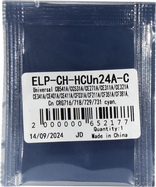 <ELP-CH-HCUn24A-C> Чип для  картриджа CB541A/CC531A/CE271A/311A/321A/341A/401A/411A Cyan