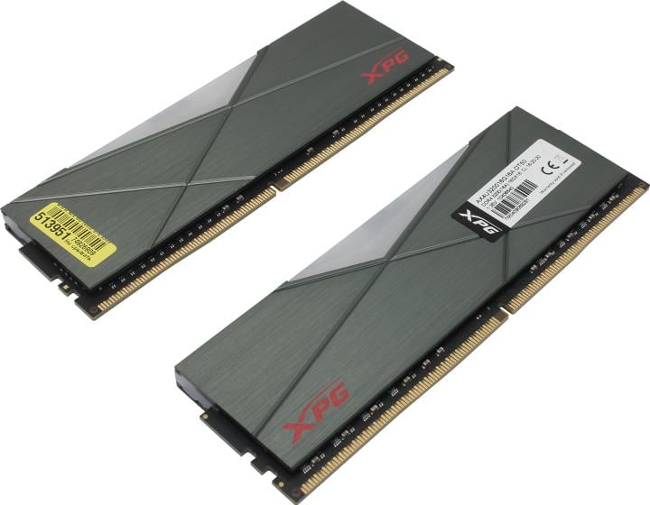 Память DDR4 2x16GB 3200MHz A-Data AX4U320016G16A-DT50 XPG Spectrix D50 RGB RTL Gaming PC4-25600 CL16 DIMM 288-pin 1.35В dual rank с радиатором Ret