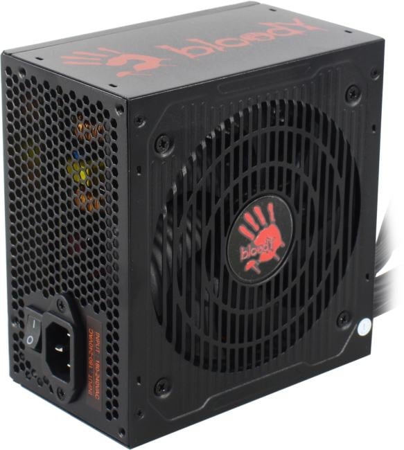 Блок питания Bloody ATX 600W BD-PS600W 80 PLUS WHITE (20+4pin) APFC 120mm fan 6xSATA RTL