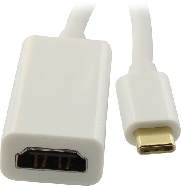 ExeGate <EX-CM-HDMI2F-0.1> Кабель-адаптер USB-C ->  HDMI(F) 0.1м <EX294721RUS>