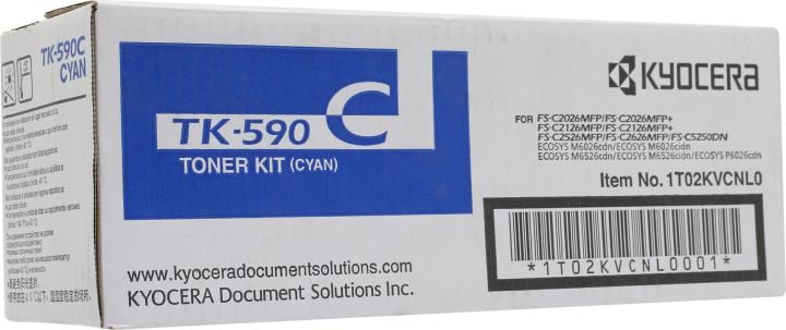 Kyocera-Mita TK-590C Картридж, Cyan {FS-C5250DN/C2026MFP/C2026MFP+/C2126MFP/C2126MFP+/C2526MFP/C2626MFP, Cyan, (5000стр.)}