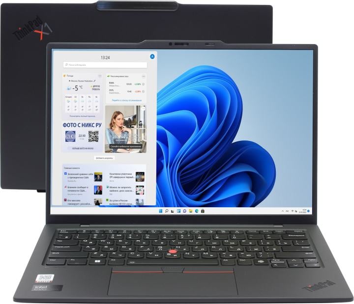 Lenovo ThinkPad X1 Carbon G12 [21KC0000CD] (КЛАВ.РУС.ГРАВ.) Black 14" {2.8K OLED 400nits Ultra 7 155H/32GB/1TB SSD/LTE/W11H}