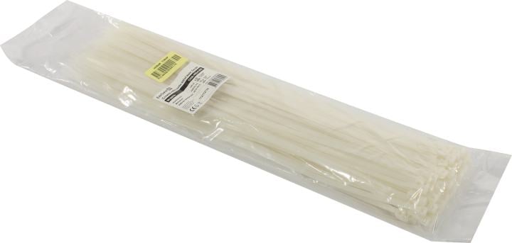 Exegate <CV66-400x4.8W> Стяжка нейлоновая, неоткрыв. белая, 400мм,  уп-ка  100  шт <EX292908RUS>