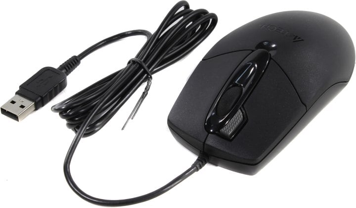 A4Tech Optical Mouse  <OP-730D-Black>  (RTL)  USB 4btn+Roll