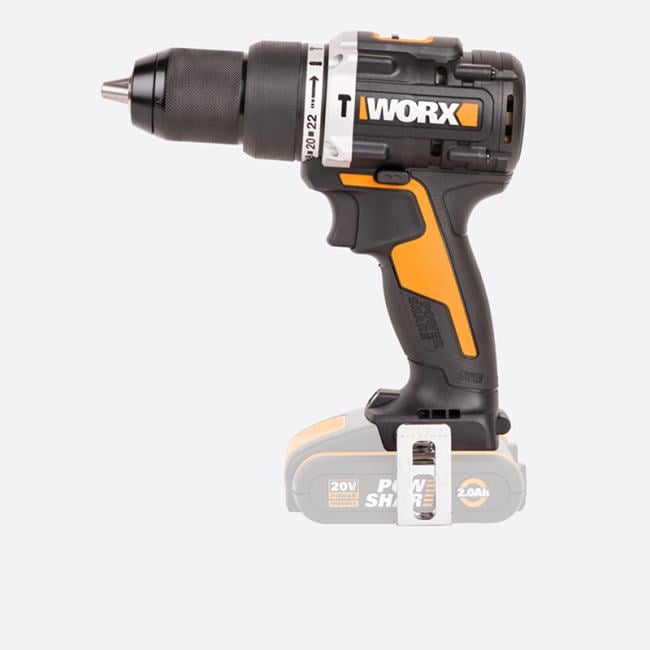 Worx WX352.9 Дрель-шуруповерт ударная аккумуляторная WORX WX352, 60 Нм, 20В, бесщеточная, без АКБ и ЗУ