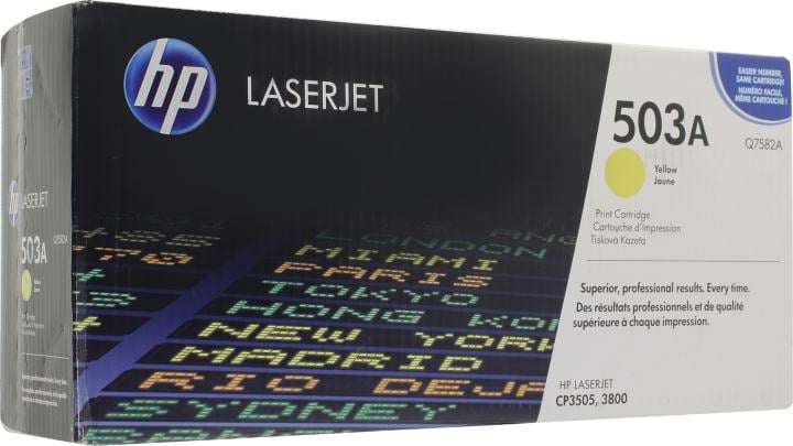 HP Q7582A Картридж ,Yellow{Color LaserJet P2014/3800, Yellow, (6000стр.)}