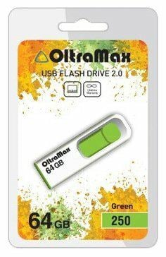 Флешка USB OltraMax OM-64Gb-250-зеленый