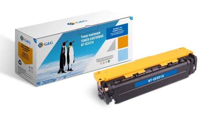 Картридж лазерный G&G NT-CE321A, для HP LJ Pro CP1525n/CP1525nw/CM1415fn MFP/CM1415fnw MFP, голубой, 1300 стр.
