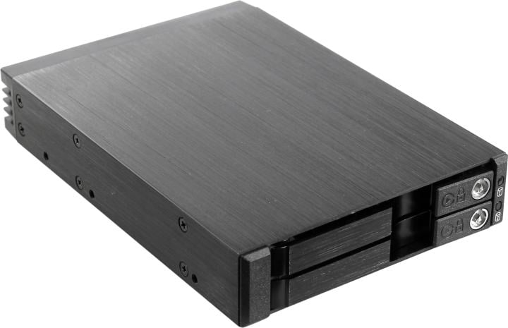 Опция к серверу Procase T2-012-SATA3-BK Hot-swap корзина 2*2.5" SATA3/SAS 6Gb (черный) hotswap trayless aluminium mobie rack module (1x3,5) 1xFAN 80x15мм