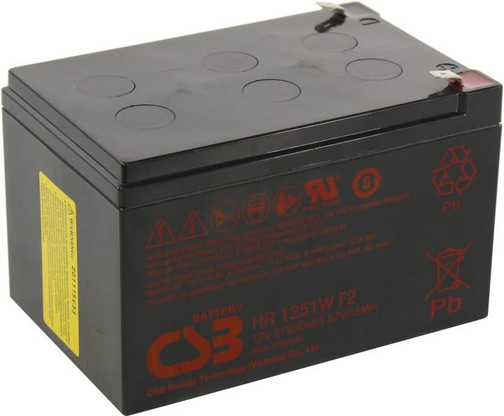 Аккумулятор CSB HR 1251W F2  (12V) для UPS