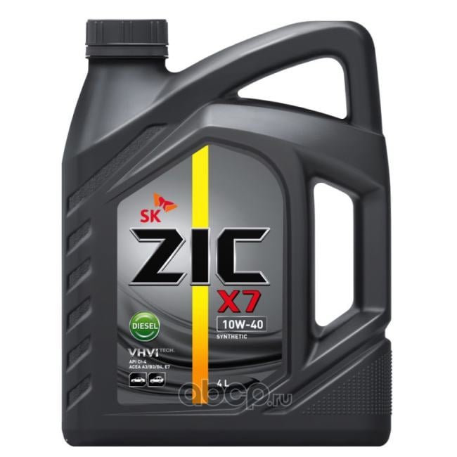 ZIC 162607 Масло моторное ZIC X7 Diesel 10W40 синтетическое 4 л Масло  моторное  синтетическое