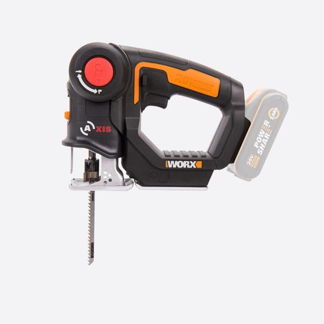 Worx WX550.9 Лобзик-сабельная пила аккумуляторный WORX Axis WX550, 20В, без АКБ и ЗУ