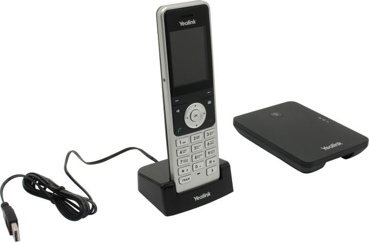 Телефон YEALINK DECT-трубка Yealink W76P DECT (база W70B+трубка W56H) до 10 SIP-аккаунтов, до 10 трубок на базу, до 20 одноврем. Вызовов