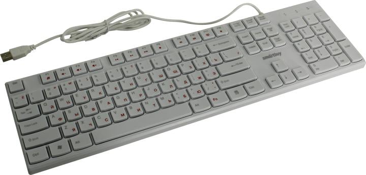 Клавиатура проводная мультимедийная Smartbuy ONE 238 USB белая (SBK-238U-W)/20