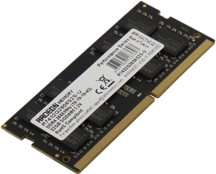 AMD <R7432G2606S2S-U(O)> DDR4 SODIMM 32Gb <PC4-21300>  CL19 (for NoteBook)