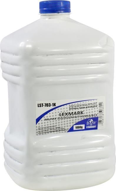 Тонер B&W Standart LST-703-1K для Lexmark MS/MX  310/410/610/710/810/812 1000 г