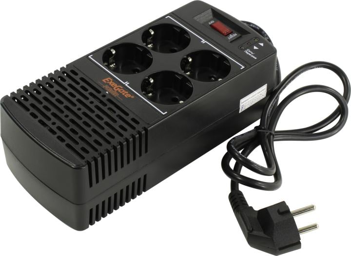 Стабилизатор Exegate Power AD5000-1200 <EP285940RUS> (вх.150-280V, вых.220V±10%, 1200VA,  4 розетки Euro)