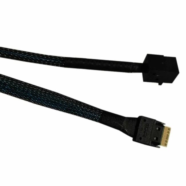 Кабель JPC P5022DN10800-9 Cable Slimline SASx8 74P (SFF8654, прямой Straight Type)  -TO-   HDmSAS x4 (прямой Straight Type) + 4x SATA 7P (прямой), L:80cm