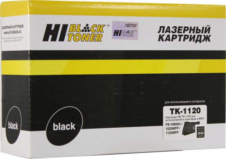 Тонер-картридж Hi-Black (HB-TK-1120) для Kyocera FS-1060DN/ 1025MFP/ 1125MFP, 3K
