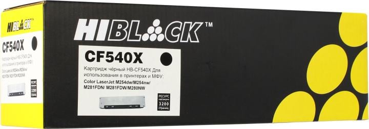 Картридж Hi-Black CF540X Black для HP Color  LJ Pro M254dw/M254nw/M281fdn/M281fdw/M280nw