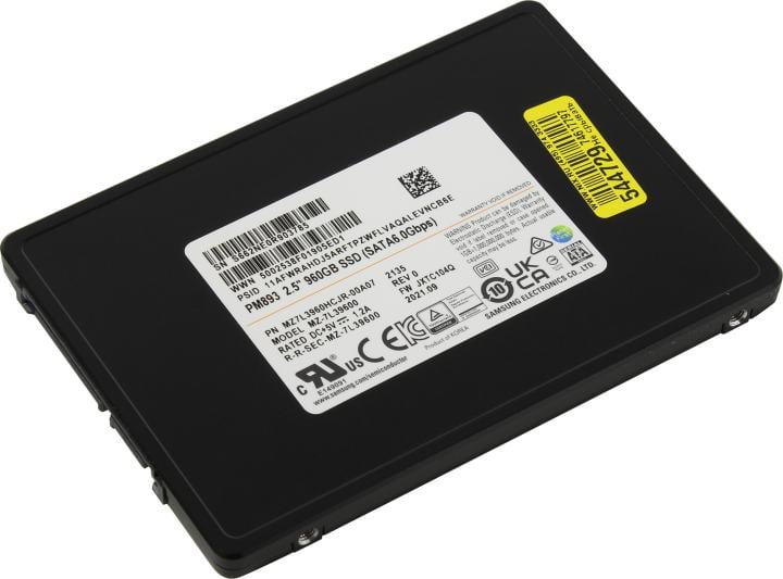 SSD 960 Gb SATA 6Gb/s Samsung PM893  <MZ7L3960HCJR-00A07/00B7C/00W07> 2.5" (OEM)