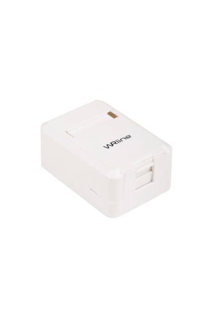 Корпус розетки WRline WR-MB-1, Keystone Jack, 1 порт, белый