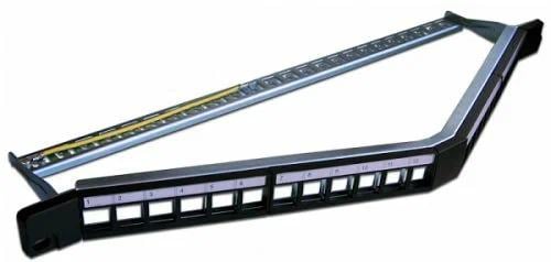 Патч-панель Lanmaster LAN-PPC24OK-STP наборная, 19", 0,5U, под 24 экран./неэкран. модуля Keystone Jack