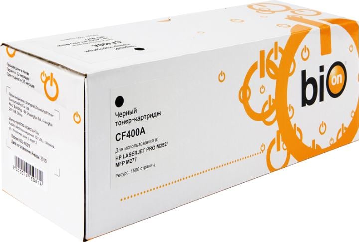 Bion CF400A Картридж для HP Laser Jet Pro M252, MFP M277 BLACK 1500 страниц [Бион]