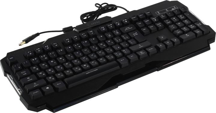 Клавиатура MSI игровая <FORGE GK100 RU>  <USB>  105КЛ,  подсветка клавиш