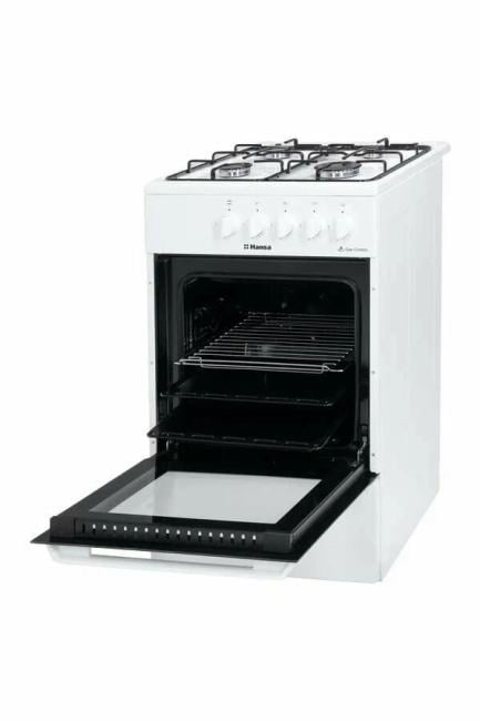 Плита газовая Hansa FCGW510029A белый, конфорок 4 газовых, духовка 53 л, 50 см x 85 см x 57 см