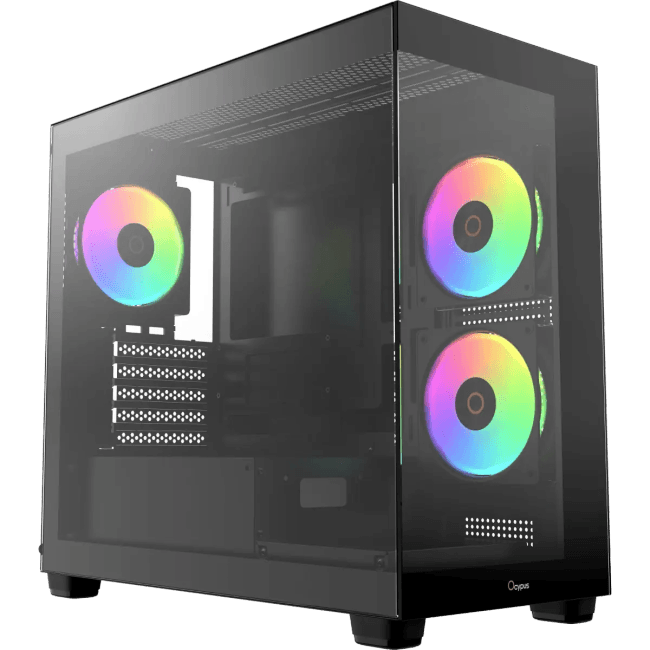 Корпус Ocypus Gamma C52 BK ARGB, Mini Tower, без БП, mATX, TG