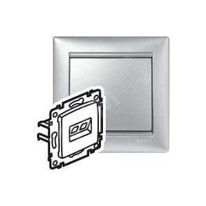Электроустановочные изделия Legrand Legrand 770230 Розетка RJ45 Valena 1 выход Кат.5e UTP (алюминий) монтаж на захватах