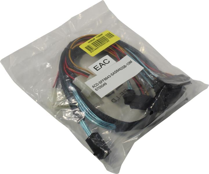 Кабель ACD, INT, SFF8643-to-4xSFF8482+SB (MiniSAS HD-to-SAS internal cable) 100 см