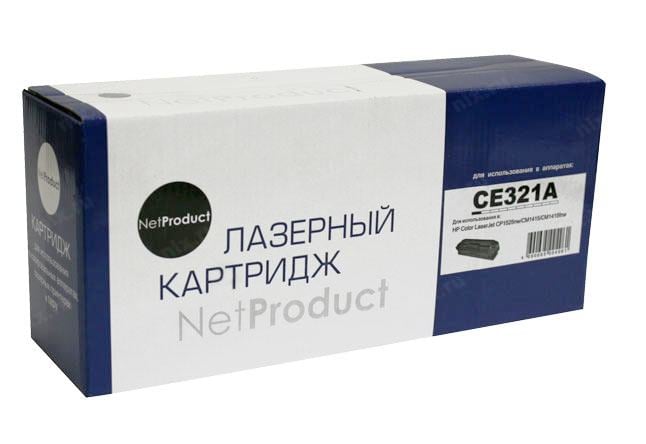 Картридж NetProduct N-CE321A, голубой, 1300 стр.
